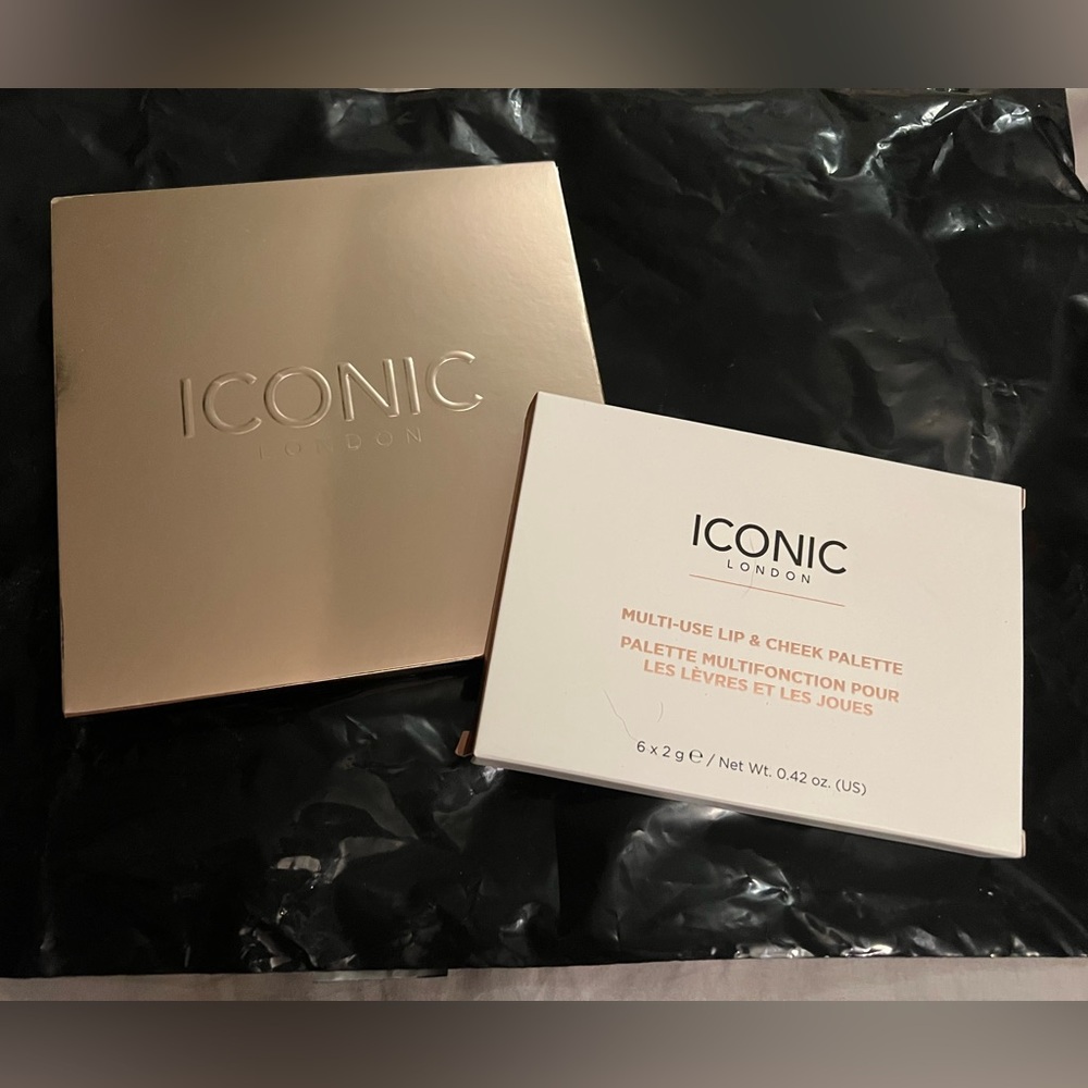 ICONIC London sunset to sunrise Eyeshadow & multi-use lip & cheek palette bundle